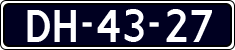 License plate of the Netherlands, Imported oldtimers (cars)