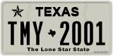Texas, Regular plates (2012) (АBC-1234)