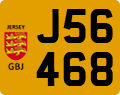 License plate of Jersey, Regular plates (J123456)
