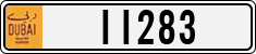 License plate of the UAE, Dubai, Oldtimers