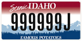 Idaho, Vanity Plates