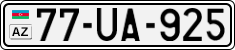 License plate of Azerbaijan, Cars