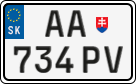 License plate of Slovakia, Motorcycles
