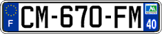 French license plate, SIV (ordinary)