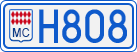 License plate of Monaco, Cars
