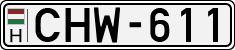 license plates of Hungary, Cars (1990)