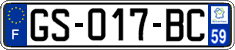 French license plate, SIV (ordinary)