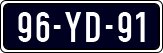 License plate of the Netherlands, Imported oldtimers (cars)