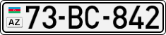 License plate of Azerbaijan, Cars