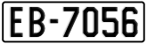 License plate of Greece, 1972 year system