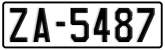 License plate of Greece, 1972 year system