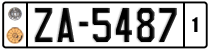 License plate of Greece, 1972 year system