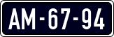 License plate of the Netherlands, Imported oldtimers (cars)