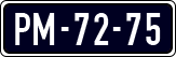 License plate of the Netherlands, Imported oldtimers (cars)