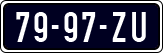 License plate of the Netherlands, Cars