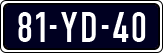 License plate of the Netherlands, Imported oldtimers (cars)