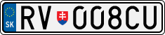License plate of Slovakia, Cars