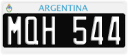 License plate of Argentina, Cars (1995, ABC 123)