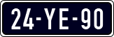 License plate of the Netherlands, Imported oldtimers (cars)