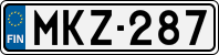 License plate of Finland, Cars