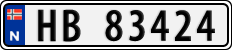 License plate of Norway, Cars