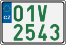 License plate of the Czech Republic, Oldtimers (2001)