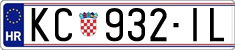 License plate of Croatia, Regular plates