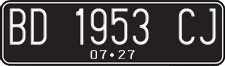 License plate of Indonesia, Regular plates