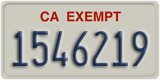 California, Exempt (1234567)