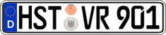 German license plate, Regular plates
