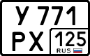 License plate Russia, Cars