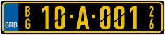 License plate of Serbia, Diplomatic