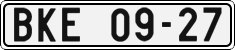 License plate of the Czech Republic, Cars (1960)