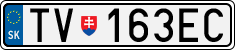 License plate of Slovakia, Cars