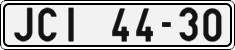 License plate of the Czech Republic, Cars (1960)