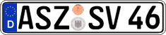 German license plate, Regular plates
