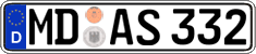 German license plate, Regular plates
