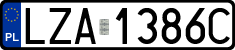 License plates of Poland, Regular car plates