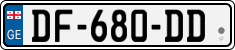 License plate of Georgia, Cars (2014)