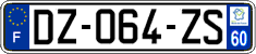 French license plate, SIV (ordinary)