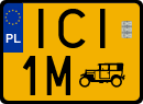 License plates of Poland, Oldtimers