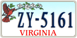 Virginia, Specialty plates (AB-1234)