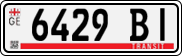 License plate of Georgia, Export transit plates