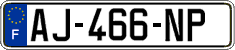 French license plate, SIV (ordinary)