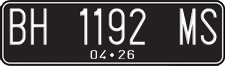 License plate of Indonesia, Regular plates