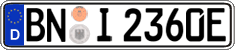 German license plate, Electric vehicles