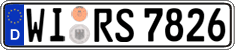German license plate, Regular plates