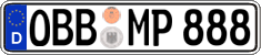 German license plate, Regular plates
