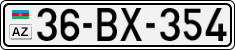 License plate of Azerbaijan, Cars