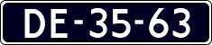 License plate of the Netherlands, Imported oldtimers (cars)